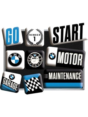 Nostalgic-Art 83097 Bmw – Motor, Magnet-Set (9teılıg)