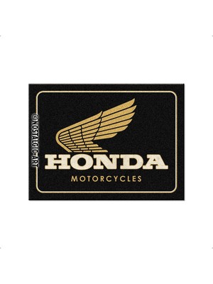 Nostalgic-Art Honda Mc Retro Buzdolabı Magneti, 6 x 8 Cm, Altın Motosiklet, Honda Hayranları, Resmi Lisanslı Ürün (Olp) Metal Vintage Tasarım