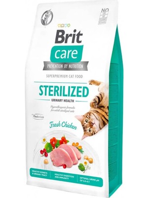 Brit Care Hypo-Allergenic Üriner Sistem Sağlığı için Tahılsız Kısırlaştırılmış Kedi Maması 2 kg