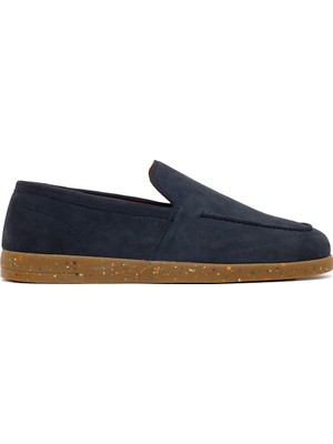 Derimod Erkek Lacivert Süet Deri Loafer 26SFD766710