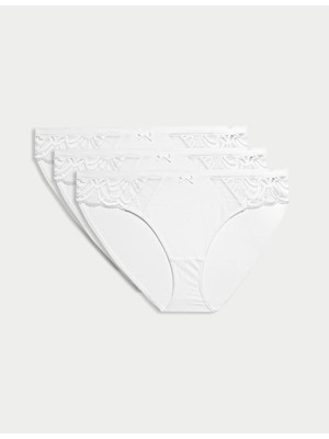 Marks & Spencer 3'lü Amelia Dantelli Bikini Külot Seti