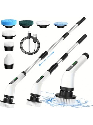 VeraGlobe Buğz 7 In 1 Kablosuz Elektrikli Temizlik Fırçası Seti