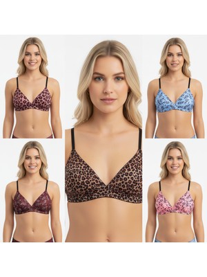 Bonbon Kadın Balensiz Desteksiz Üçgen Bralet 5 Renk 5'li Paket Sütyen BB2127