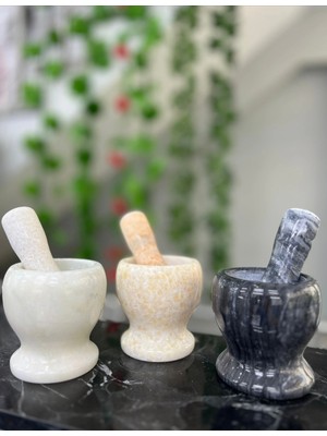 VeraGlobe Buğz Doğal Cilalı Mermer Havan