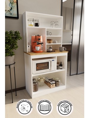 Soyasis Verte Kahve Köşesi ve Çok Amaçlı Mutfak Dolabı 40X80X152