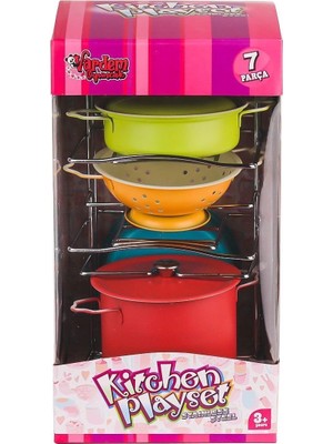 Fun And Market Buğz ATF-683G-5 Renkli Raflı Emaye Tencere Tava  Seti 7 Parça -Eco Lounge