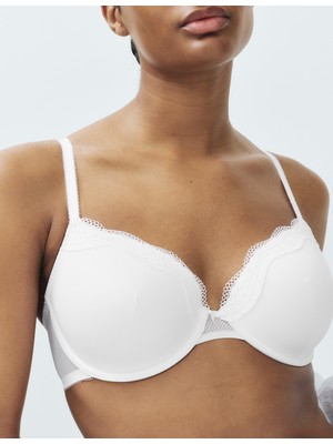 Marks & Spencer Jasmine Dantel Detaylı Balenli Demi Cup Sütyen