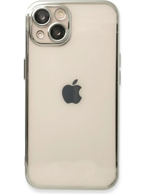 Muratech Newface Iphone 14 Plus Kılıf Razer Lensli Silikon - Gümüş