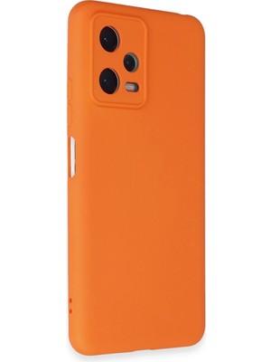 Muratech Newface Xiaomi Redmi Note 12 5g Kılıf Nano Içi Kadife Silikon - Turuncu
