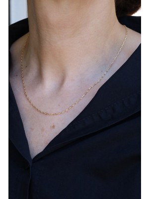 Yenigün Kuyumculuk 14 Ayar Altın (2 Mm) Barlı Zincir Kolye