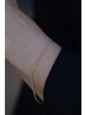 Yenigün Kuyumculuk 14 Ayar Altın (2 Mm) Love Zincir Bileklik