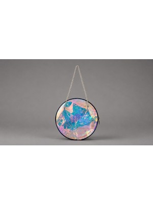 Altıparmak Ambalaj Yuvarlak Pvc Su Geçirmez Fermuarlı Plaj Çantası – Hologram/sarı/siyah/pembe, 40 x 40 x 12 cm