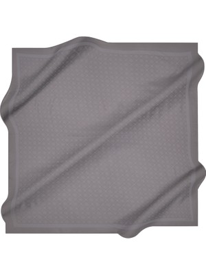 Aker Gri 100X100 Elegance Monogram Eşarp