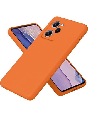 Muratech Newface Xiaomi Poco X5 Pro 5g Nano Içi Kadife Silikon - Turuncu