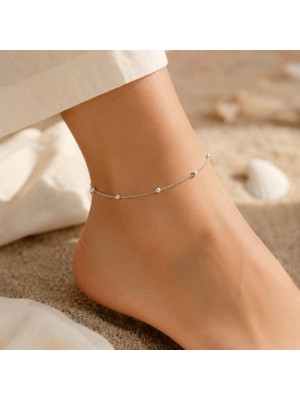 Adata Jewelry Toplu Zincir Model Çelik Kadın Halhal Gold / Gümüş Renk