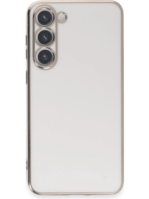 Muratech Newface  Galaxy S23 Kılıf Volet Silikon - Beyaz