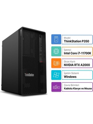 Lenovo Dws Thinkstation P350 I7-11700K 128GB 4tb SSD 12 GB A2000 Windows 10 Pro Masaüstü Iş Istasyonu 30E3004YTX 073