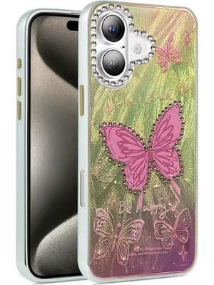 Muratech Newface Iphone 16 Kılıf Blade Aynalı Desenli Kapak - Desen 5