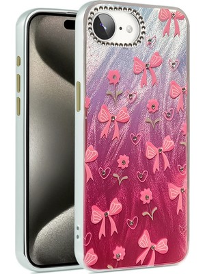 Muratech Newface Iphone 16E Kılıf Blade Aynalı Desenli Kapak - Desen 3