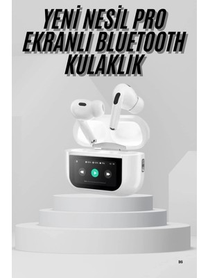 Mercansa Dokunmatik Ekranlı Air Pro 2 Anc Kulaklık Kablosuz Çok Fonksiyonlu