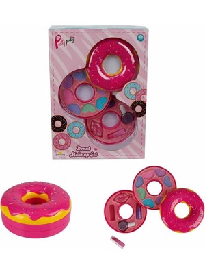Mercansa Donut Şekilli 2 Katlı Makyaj Güzellik Seti