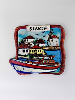 Mundy Sinop Polyester Kabartmalı Magnet 7 x 6 cm Dekoratif Hediyelik Buzdolabı Süsü (KOD:1458)