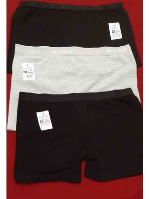 Dondeza Kadın Boxer Paket Içeriği 3 Adet (Siyah-Gri)