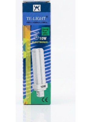 Te-Light Te Light Beyaz 10W G24D-1 Tırnaklı Enerji Tasarruflu Ampul 3'lü Paket