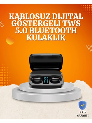 Mercansa 1800 MAH Güçlü Şarj Kutusu ile Bluetooth Kulaklık Seti