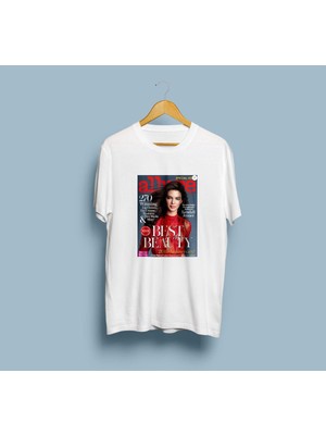 Oversize Allure Magazin Kendall Jenner Kapak Tasarım Unisex T-Shirt