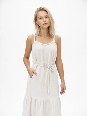Loft Oversize Ekru Kadın Elbise LF2042117