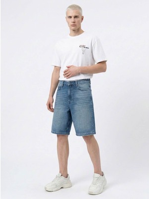 Loft Super Baggy Fit Mavi Erkek Şort LF2043050