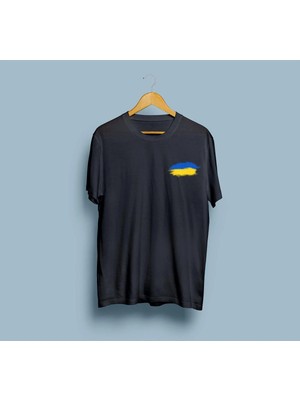 Oversize Ukraine / Ukrayna Cep Tasarım Unisex T-Shirt