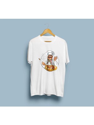 Oversize Aşçı / Şef Baskılı Unisex T-Shirt