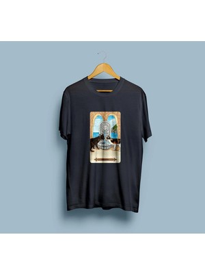 Oversize Mistik Kediler Tarot Kart Baskılı Unisex T-Shirt