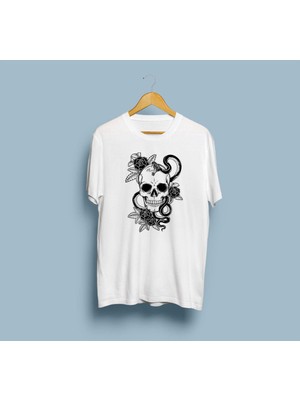 Oversize Kuru Kafa Desenli Unisex T-Shirt