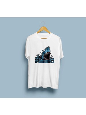 Oversize Shark Cartoon Unisex T-Shirt