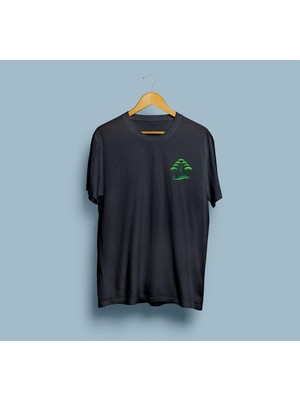 Oversize Ağaç ve Yeşil Tasarım Unisex T-Shirt