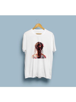 Oversize Arkadan Kadın Saçları / Kadın Kuaförü Tasarım Unisex T-Shirt