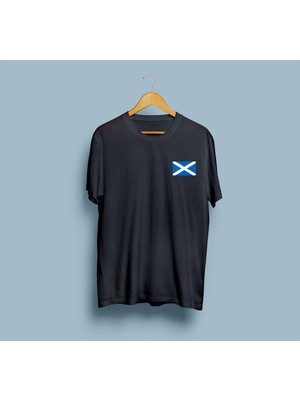 Oversize Iskoçya / Scotland Cep Tasarım Unisex T-Shirt
