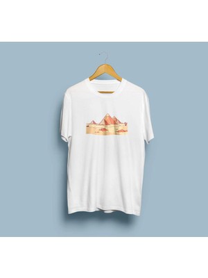 Oversize Mısır Piramitleri / Cairo Tasarım Unisex T-Shirt