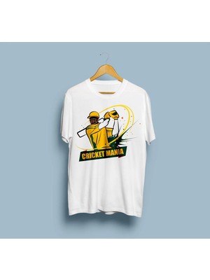 Oversize Cricket Mania Tasarım Unisex T-Shirt