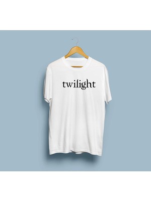 Oversize Twilight Yazı Baskılı Unisex T-Shirt