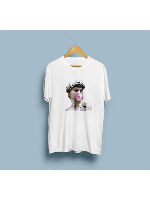 Oversize Michelangelo David Bubble Gum Unisex T-Shirt
