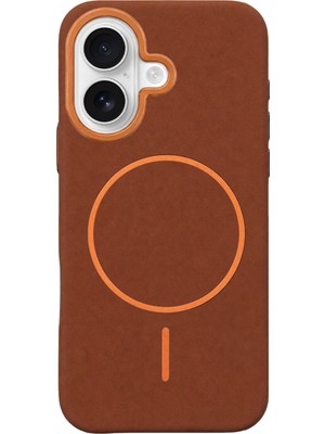 Muratech Joko  Iphone 17 Luno Deri Magsafe Kapak - Kahverengi