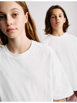 Marks & Spencer Saf Pamuklu Kısa Kollu T-Shirt (2-16 Yaş)