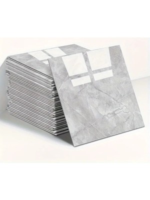 Die Grup Gri Mermer Desen Duvar Sticker (30*30)