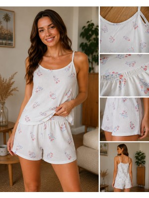 Kadın Pijama Takımı Ip Askılı Şortlu