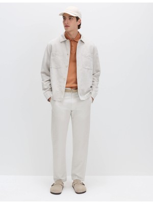 Marks & Spencer Regular Fit Keten Karışımlı Chino