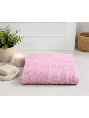 Banyodünyam %100 Pamuklu 70X140 cm Ebatlarında Mükemmel Su Çeken Pembe Banyo Havlusu